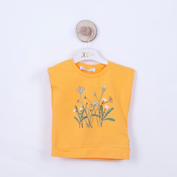 P-003453 (nk 32600) Kız Çiçekli Bluz 6-36 Ay Turuncu - NK KİDS