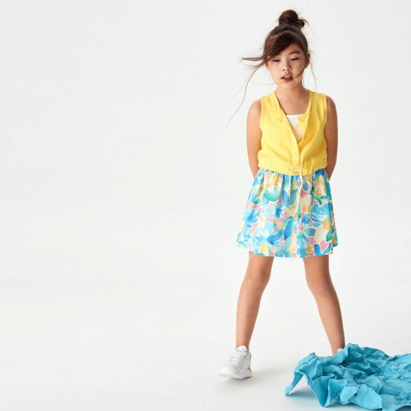 P-003461 (nk 32503) Kız Lets Go 2lı Bluz 4-8 Yaş Sarı - NK KİDS