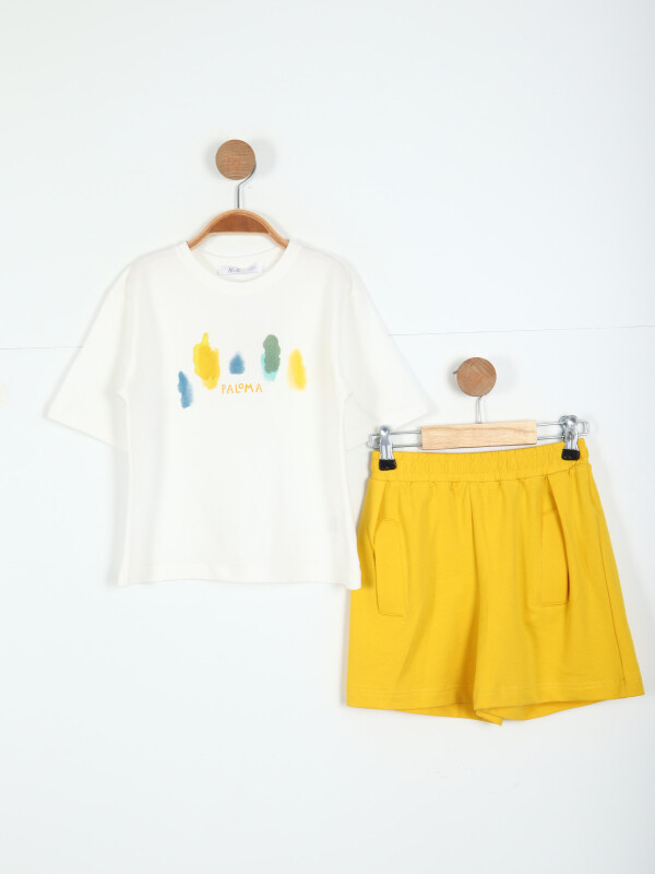 girl child bottom top combination set 4-8 years old set0293 - NK KİDS