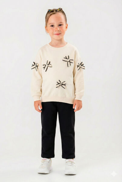 girls 2-piece combination set 4-8 years old set0410 - NK KİDS