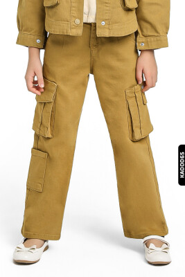 Cargo Pocket Belted Straight Leg Girls' Trousers 5-14 Years 2413 - ESCABEL