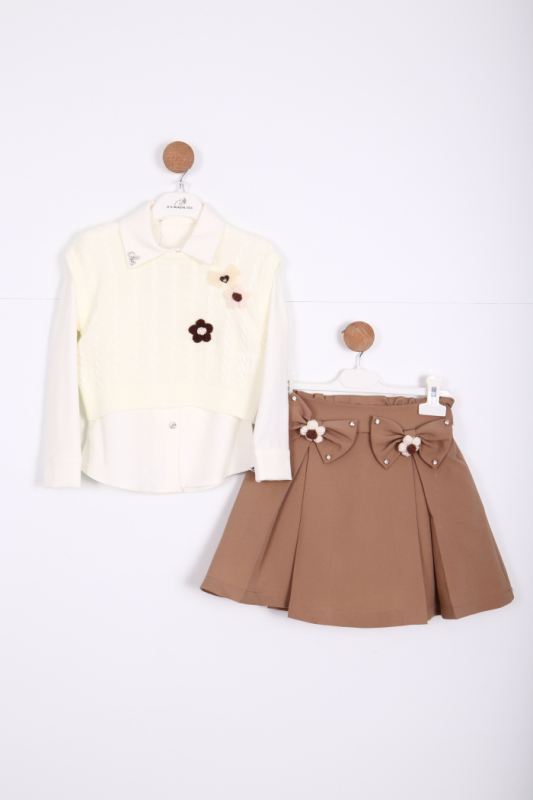 girl skirt suit 3-7 years old 30041 - Hamada Tex
