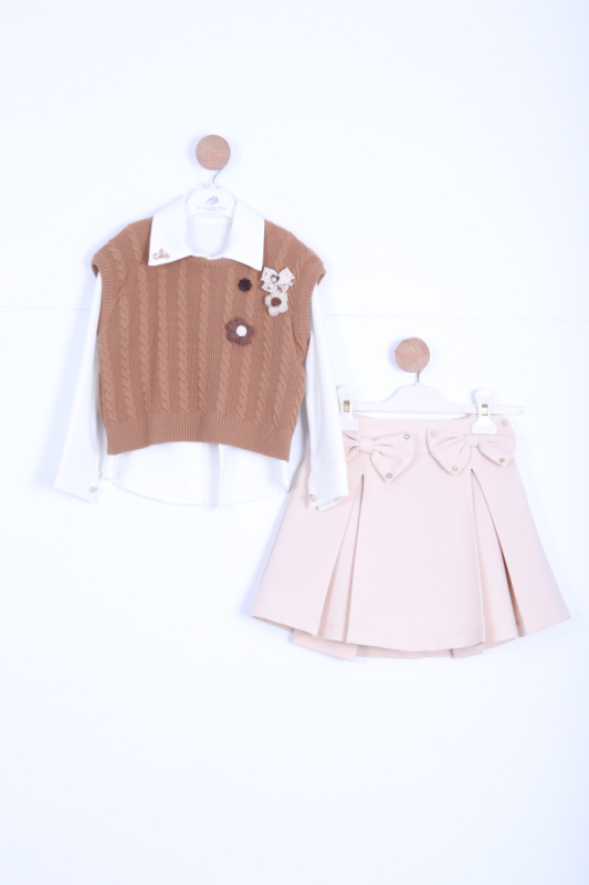 girl skirt suit 3-7 years old 30041 - Hamada Tex