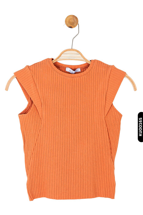 moon sleeve striped o-neck girl sweater 8-14 years old 36346 - 3