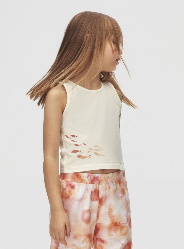 girls tank top 4-8 years 38524 - NK KİDS