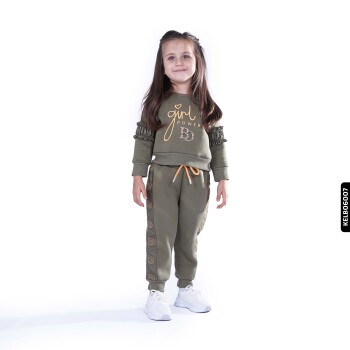 Kız Eşofman Takım 9-36 Ay 0000410 Kelb06007 Haki - xo kids