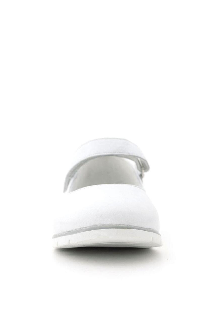 Rakerplus Tbons Özel Tasarım Hakiki Deri Beyaz Kız Çocuk Babet Ayakkabı - 2