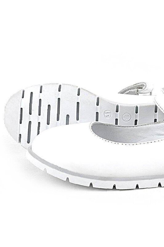 Rakerplus Hakiki Deri Beyaz Kız Çocuk Babet - 6