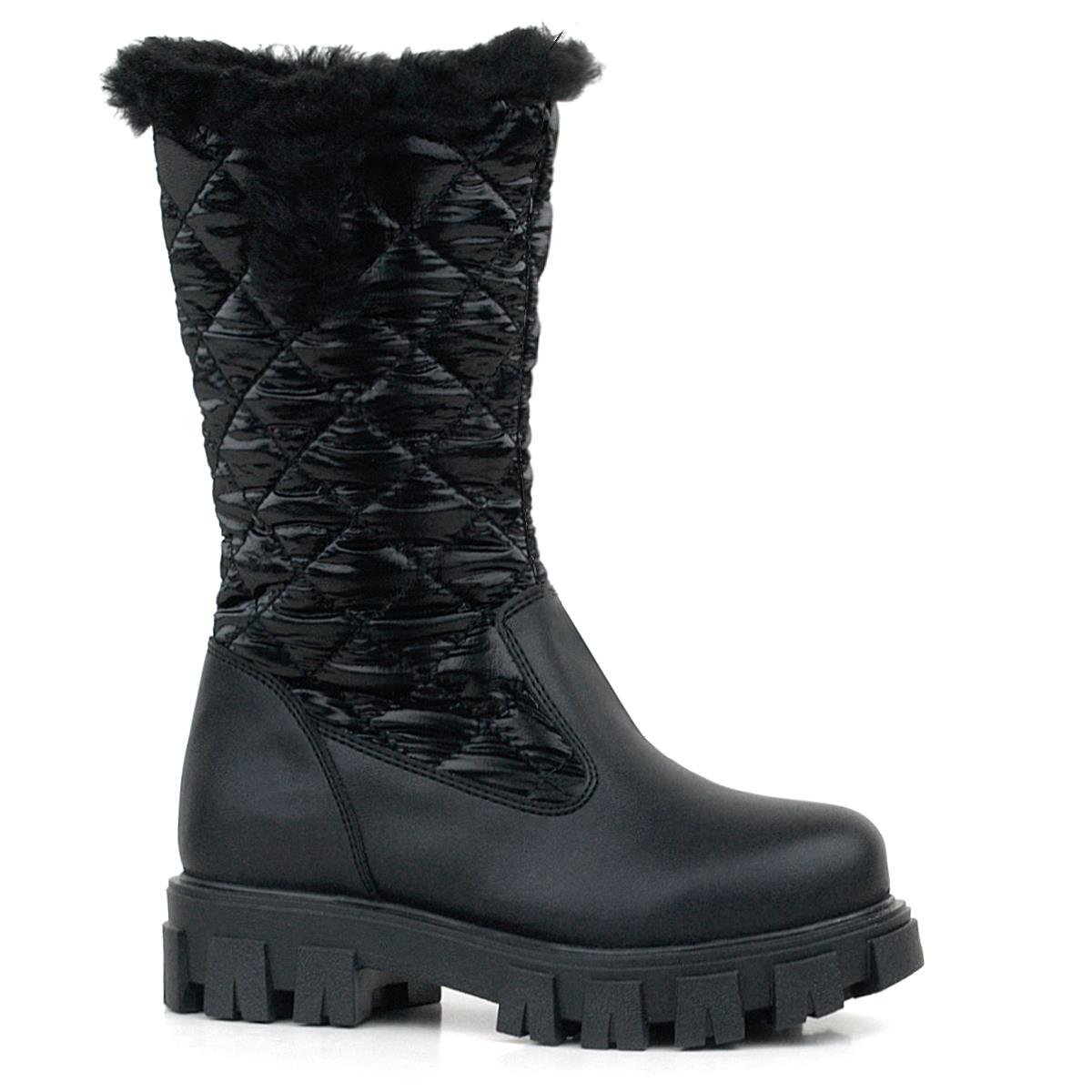 Rakerplus Black Long Zip Girls' Rain Boots - 1