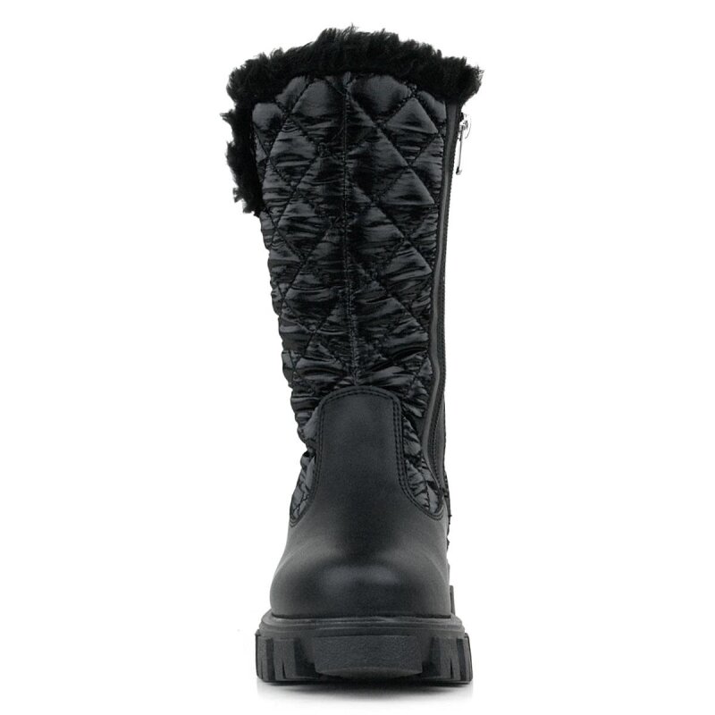 Rakerplus Black Long Zip Girls' Rain Boots - 5