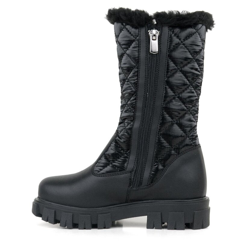 Rakerplus Black Long Zip Girls' Rain Boots - 6