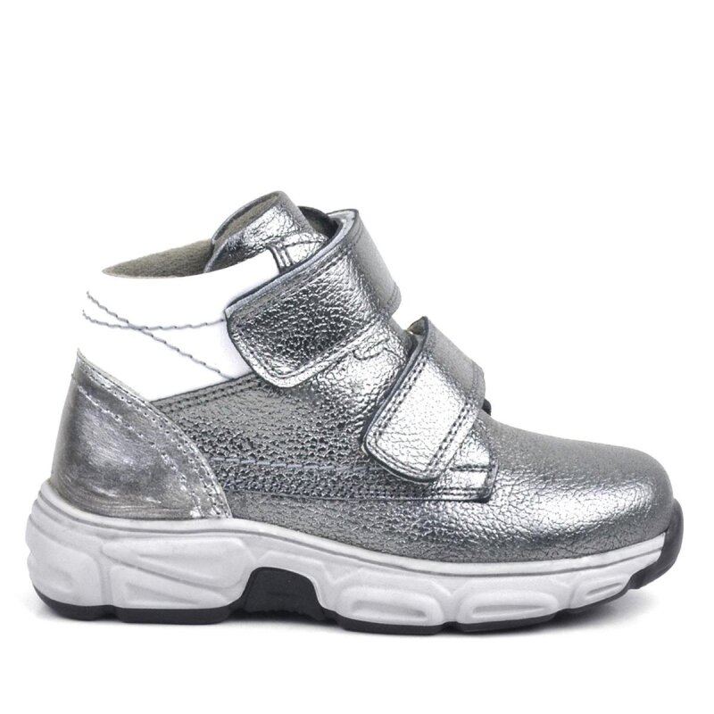 Rakerplus Genuine Leather Platinum Grey Velcro Fur Lined Girls' Sport Boots - 2