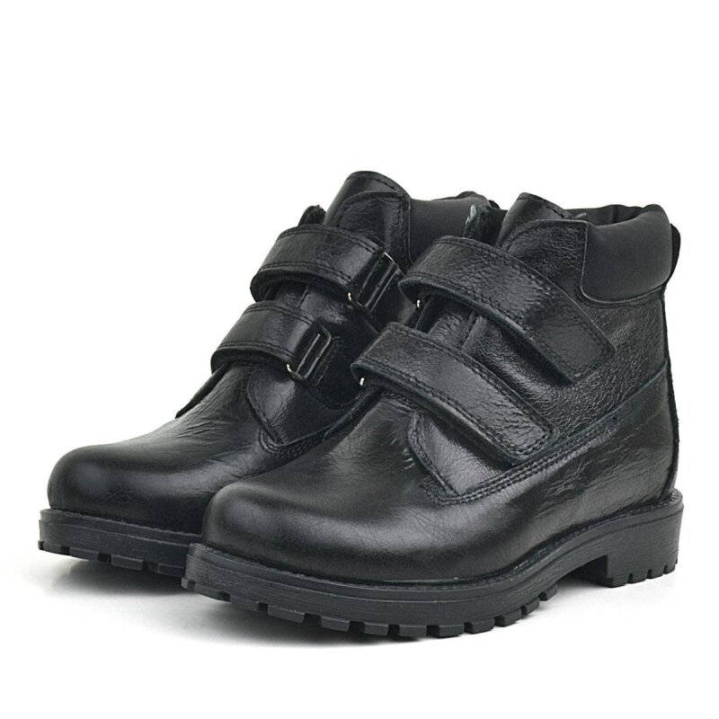 Rakerplus Neson Hakiki Deri Siyah Rugan Cırtlı Kız Çocuk Bot - 3