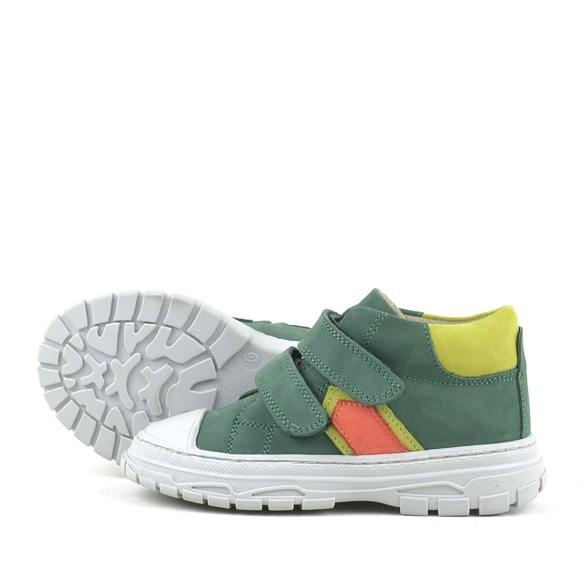 Rakerplus Tails Hakiki Deri Yeşil Cırtlı Çocuk Spor Bot - 6