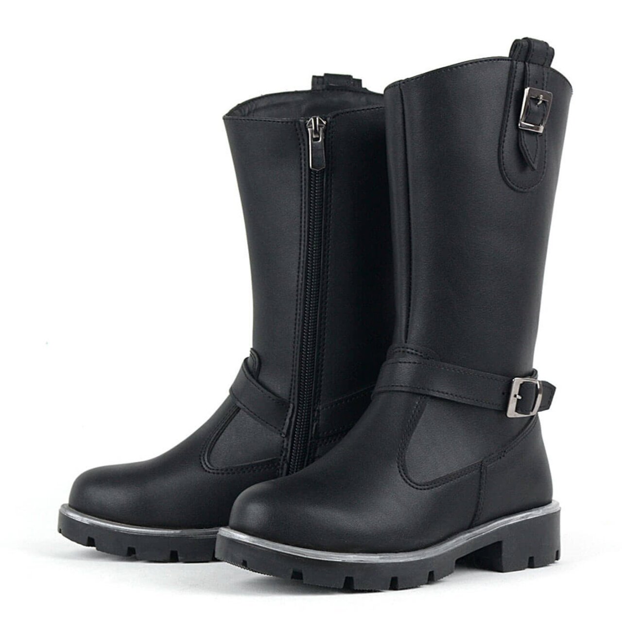 Rakerplus Siyah Fermuarlı Uzun Kız Çocuk Çizme - 4