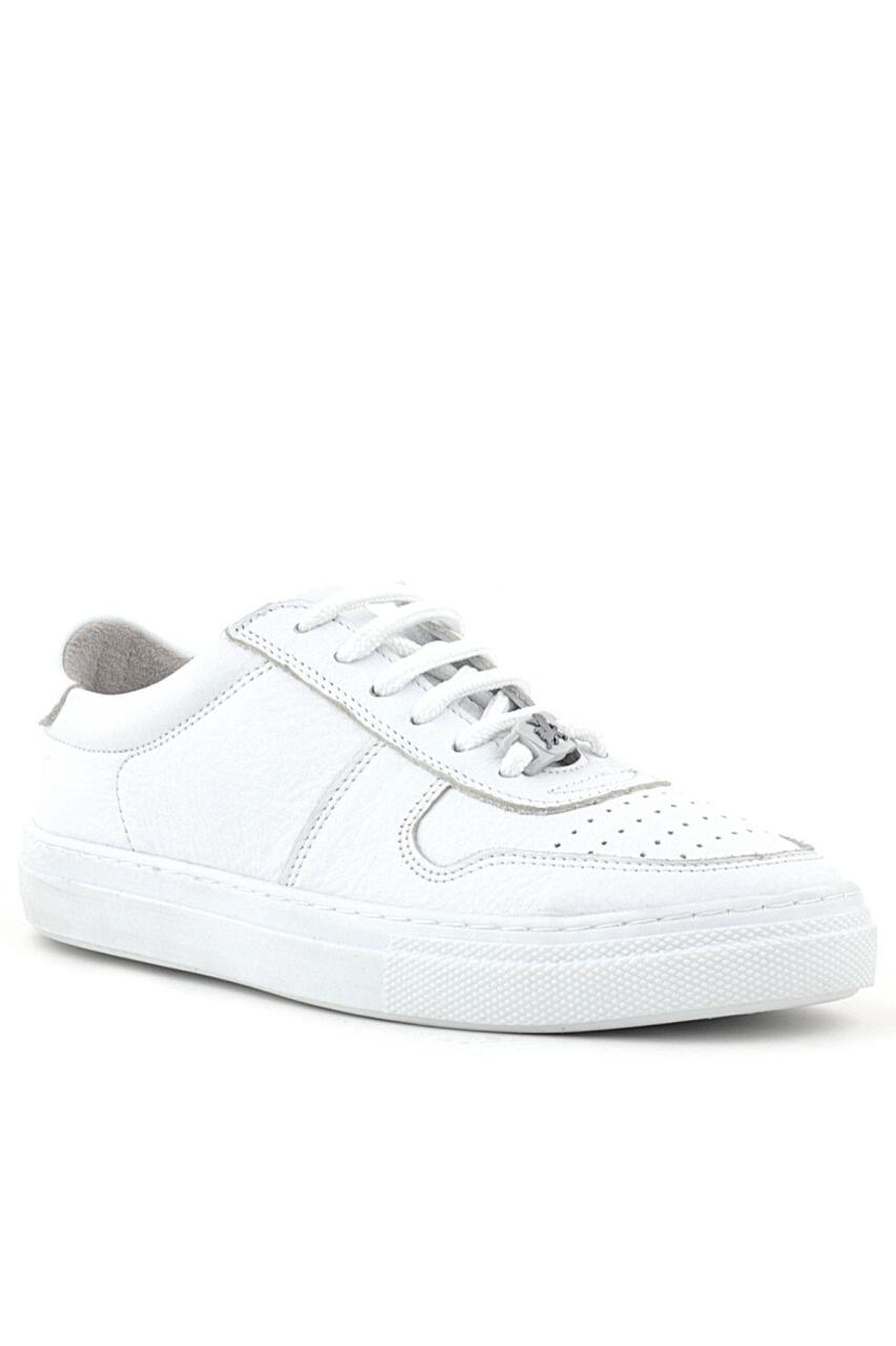 Rakerplus Hakiki Deri Beyaz Kız Çocuk Günlük Sneaker Ayakkabı - 1