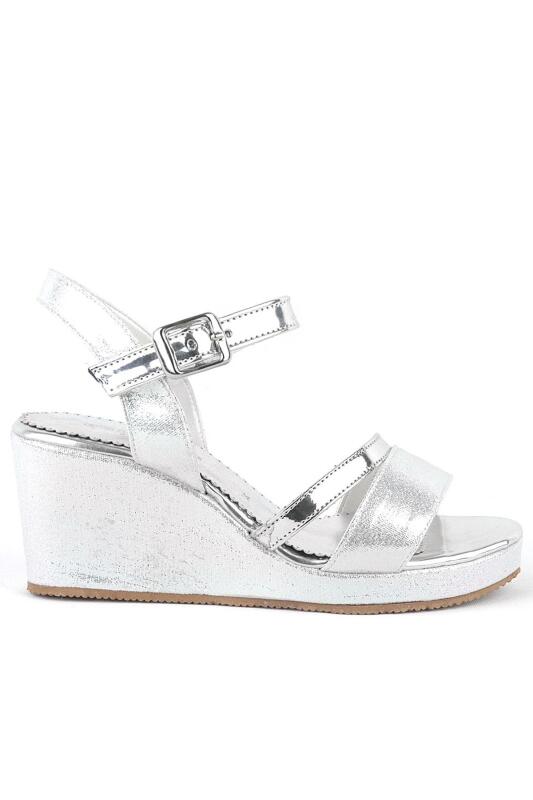 Aurora Gümüş Kız Çocuk Dolgu Topuklu Ayakkabı - 2