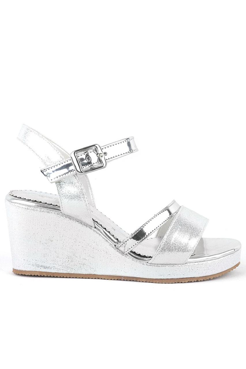 Aurora Gümüş Kız Çocuk Dolgu Topuklu Ayakkabı - 2