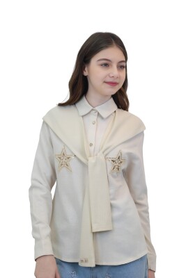 Kız Çocuk Alt Üst Takım 7-10 Yaş 20093 Bej - Hamada Tex