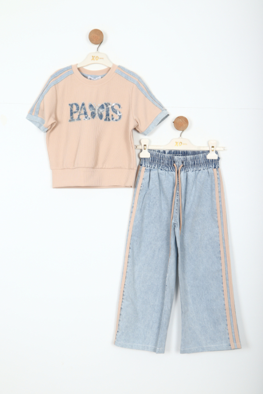 girls top and bottom set 6-12 years old 30060 - Hamada Tex