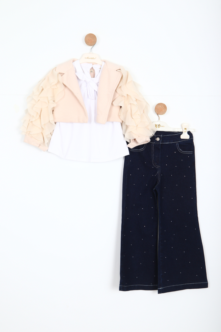 girls top and bottom set 4-7 years old 51034 - 1