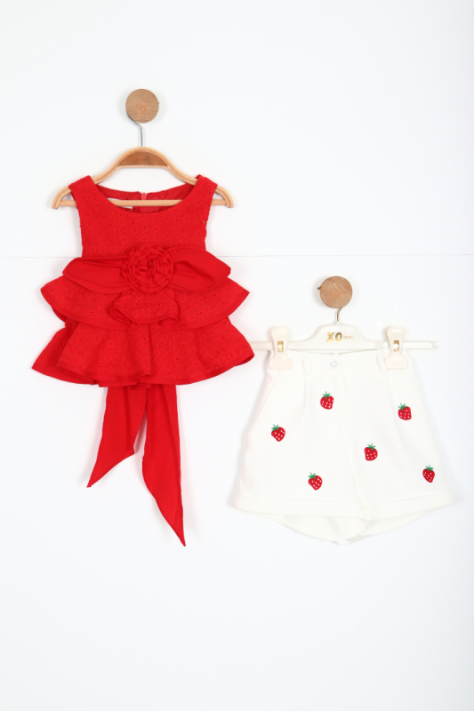 girls shorts top and bottom set 2-5 years old 5898 - Top Teens