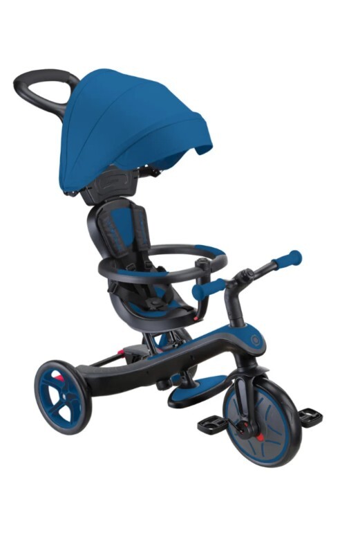 دراجة ثلاثية العجلات Globeber Explorer 4in1 باللون الأزرق الملكي - 1