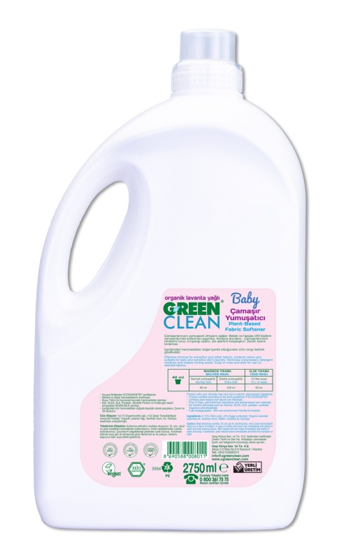 Green Clean Baby Bitkisel Çamaşır Yumuşatıcı 2750 ml - 2
