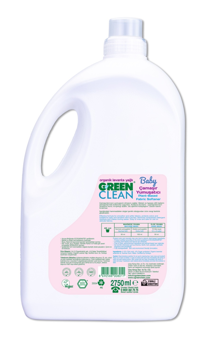 Green Clean Baby Bitkisel Çamaşır Yumuşatıcı 2750 ml - 2