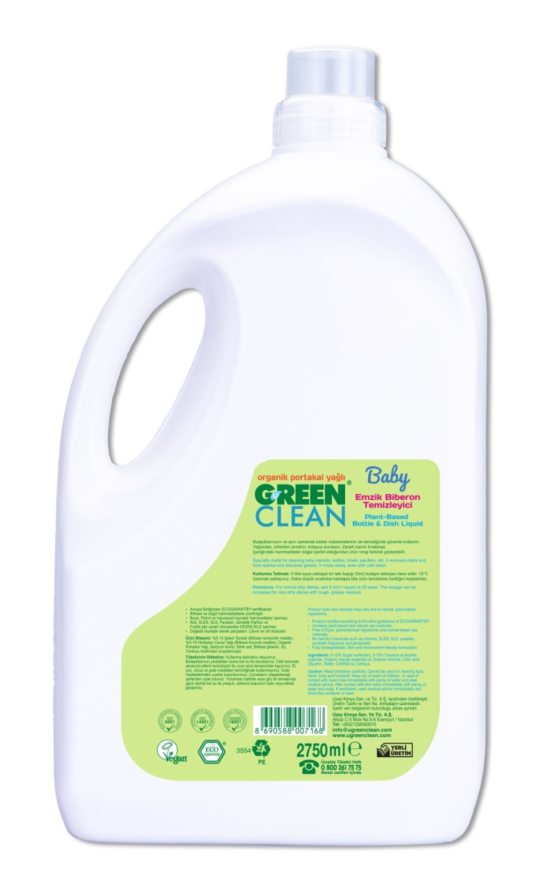 Green Clean Baby Bitkisel Emzik Biberon Temizleyici 2750 ml - 2