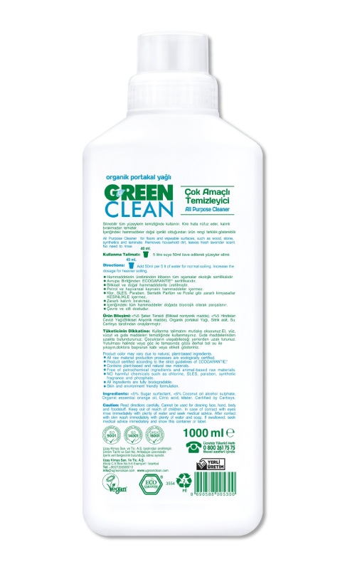 Green Clean Bitkisel Çok Amaçlı Temizleyici 1000 ml - 2