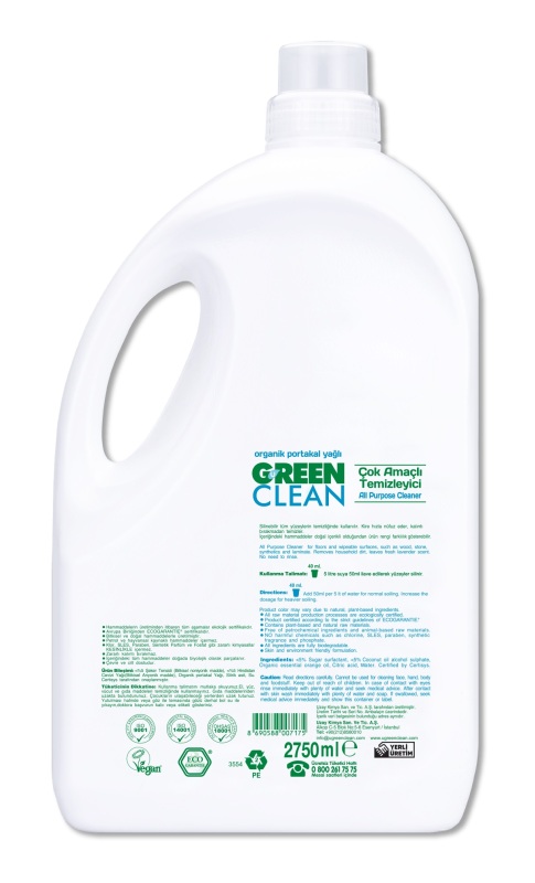 Green Clean Bitkisel Çok Amaçlı Temizleyici 2750 ml - 2