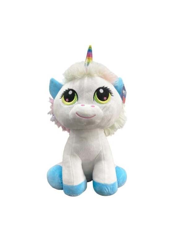 Halley Pembe Mavi Patili Unicorn 35 Cm PL62218 - 1