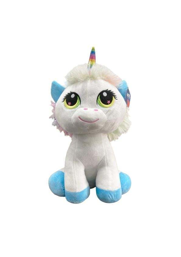 Halley Pembe Mavi Patili Unicorn 35 Cm PL62218 - 1