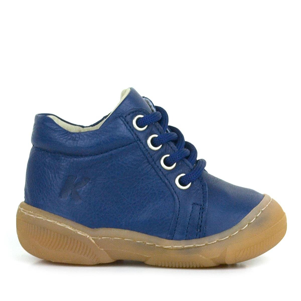 حذاء أطفال أزرق داكن بسحاب من الجلد الطبيعي الناعم تشريحيًا - 2