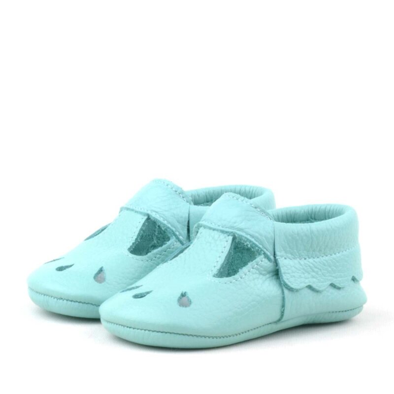حذاء أطفال مطاطي من الجلد الطبيعي باللون الأخضر من Bubbles - 4