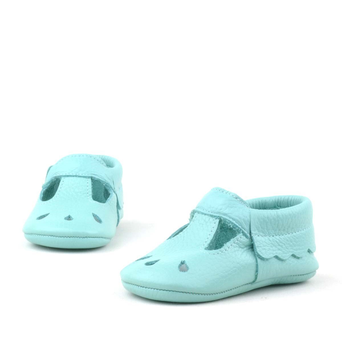 حذاء أطفال مطاطي من الجلد الطبيعي باللون الأخضر من Bubbles - 5
