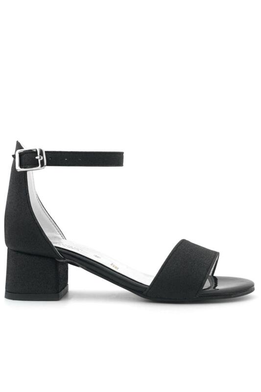 حذاء ليلو الأسود اللامع ذو الحزام الواحد للبنات بكعب عالٍ للسهرات - 2