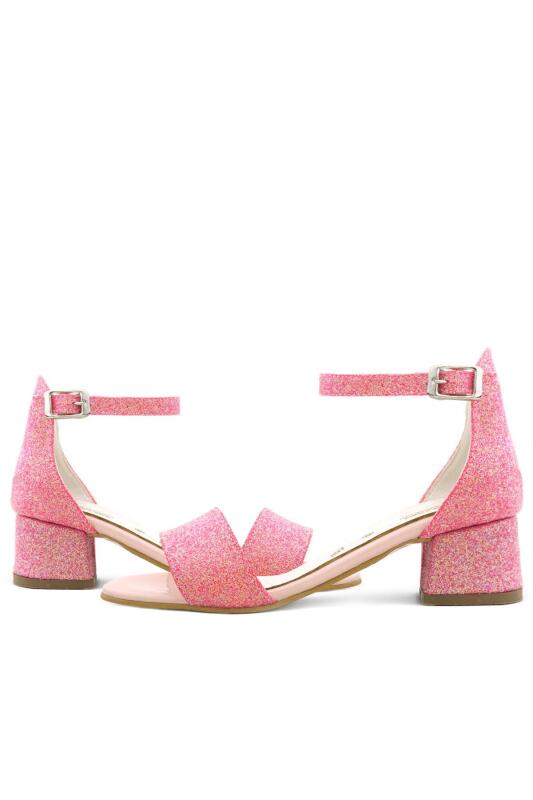 حذاء سهرة بحزام واحد من ليلو برّاق باللون الوردي الفوشيا للبنات بكعب عالٍ - 7