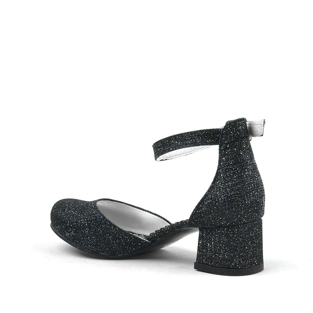 حذاء ميريدا الأسود اللامع ذو الكعب العالي للبنات - 4