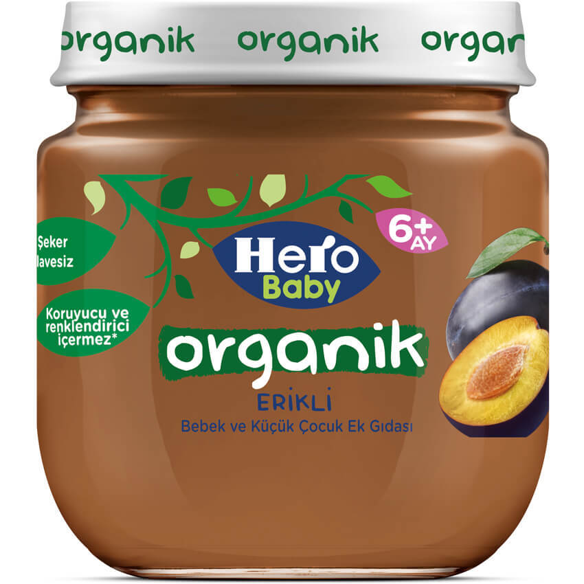 Hero Baby Organik Erik Püresi Kavanoz Mama 120 Gr - 1