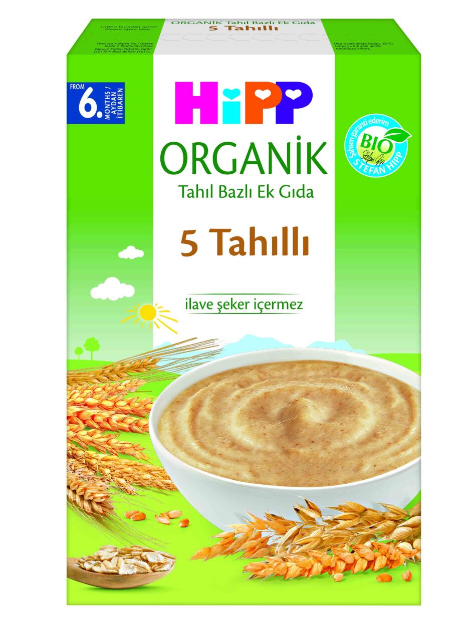 Hipp Organik 5 Tahıllı Tahıl Bazlı Kaşık Maması 200 Gr - 1