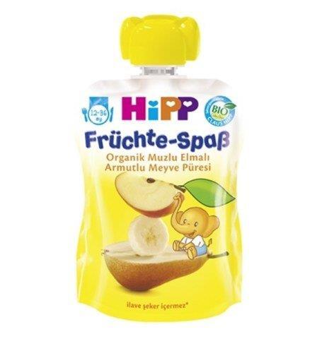 Hipp Organik Muzlu Elmalı Armutlu Meyve Püresi 100 Gr - 1