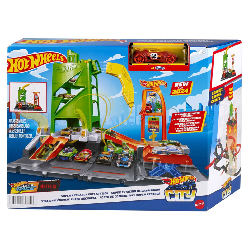 Hot Wheels Elektrikli Araç Şarj İstasyonu Oyun Seti HTN79 - 1