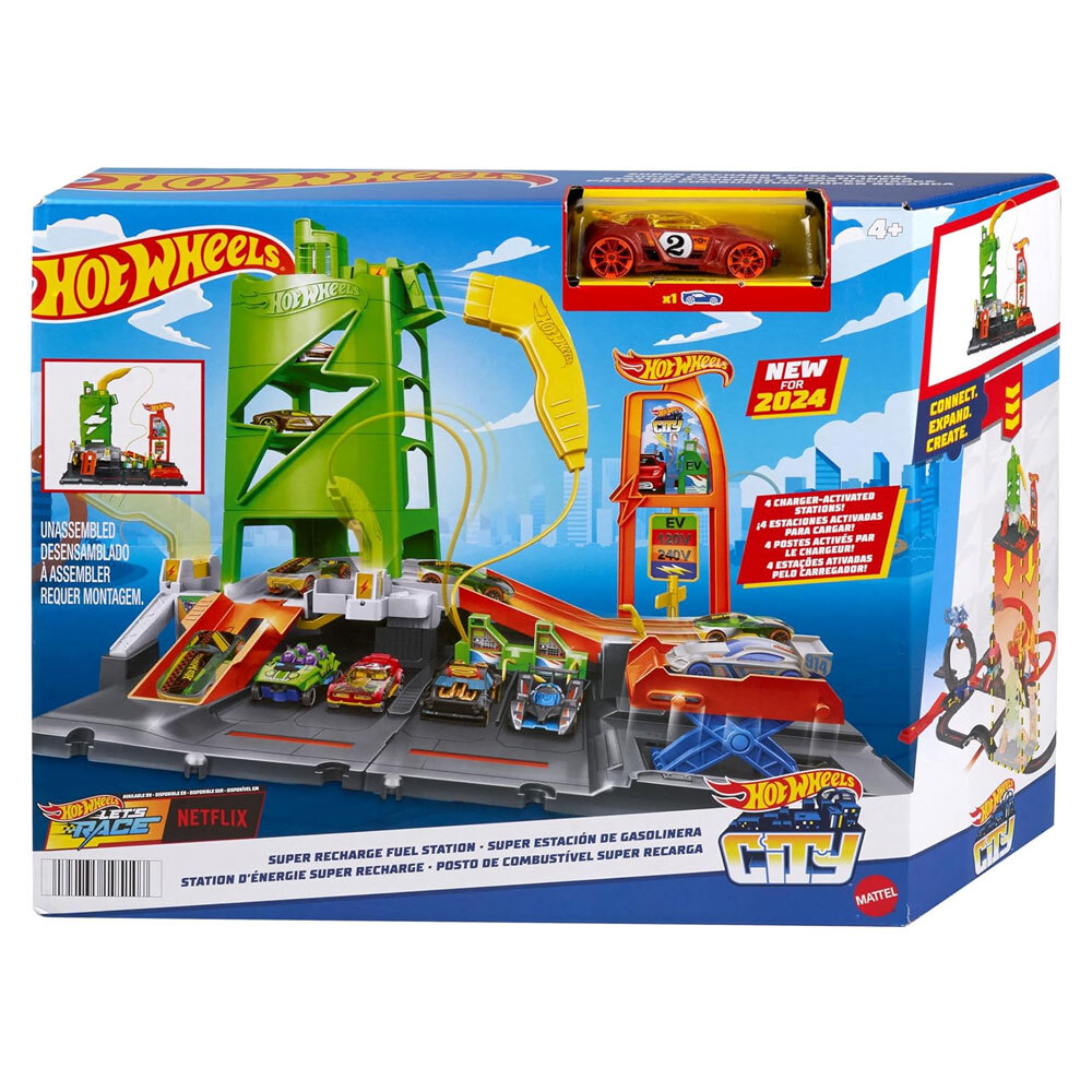 Hot Wheels Elektrikli Araç Şarj İstasyonu Oyun Seti HTN79 - 1