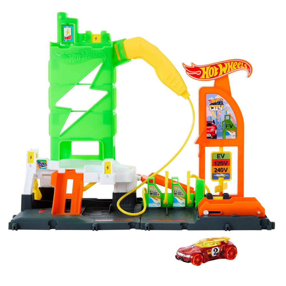 Hot Wheels Elektrikli Araç Şarj İstasyonu Oyun Seti HTN79 - 6
