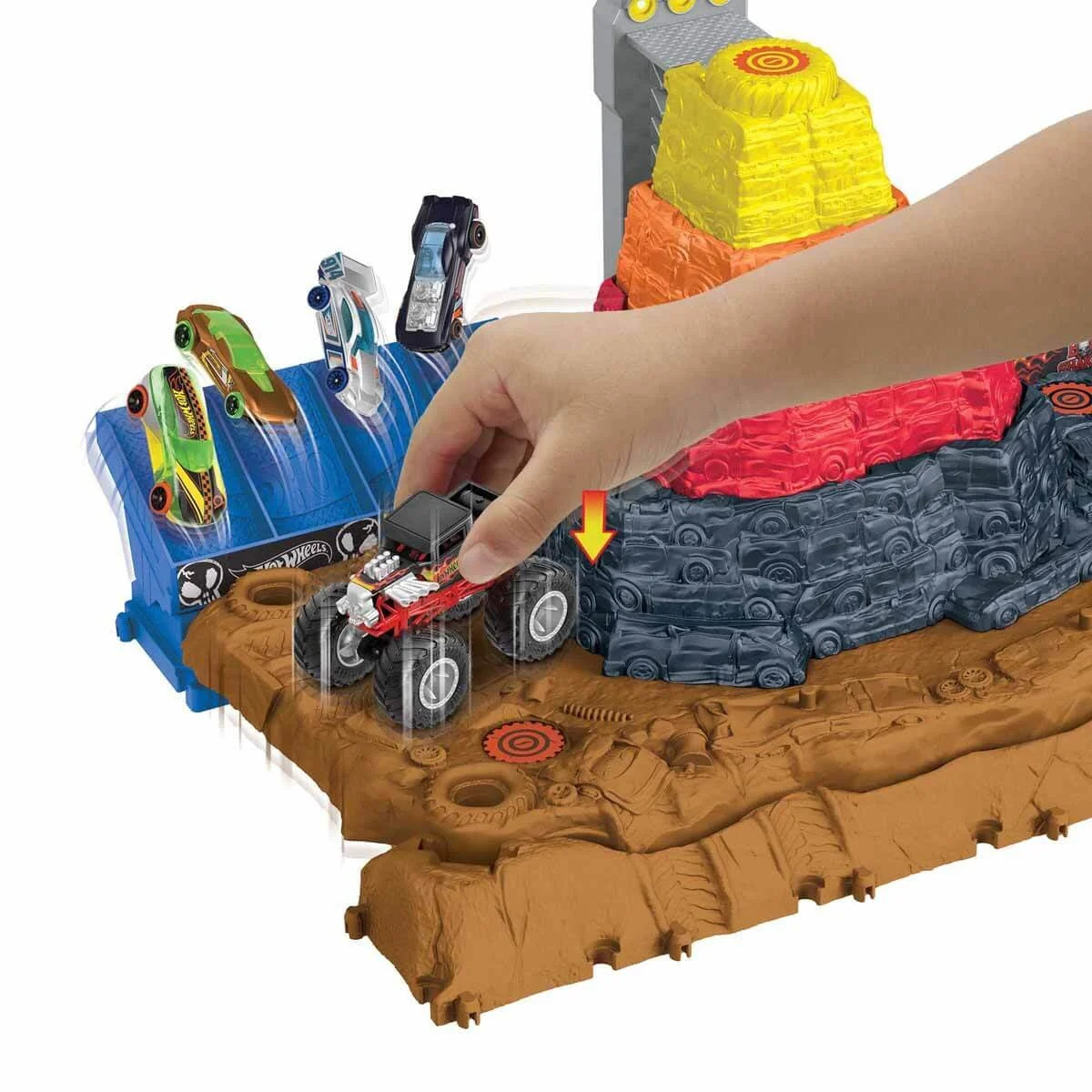 Hot Wheels Monster Trucks Muhteşem Çarpışma Arenası HNB96 - 5