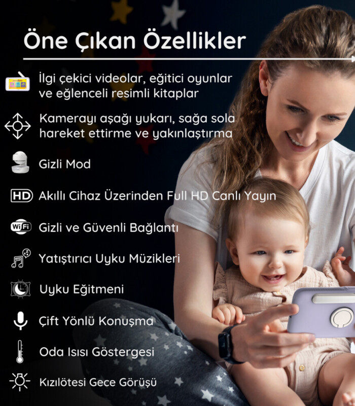 Hubble HBL13 Nursery Pal Deluxe Dijital Bebek Kamerası - 8