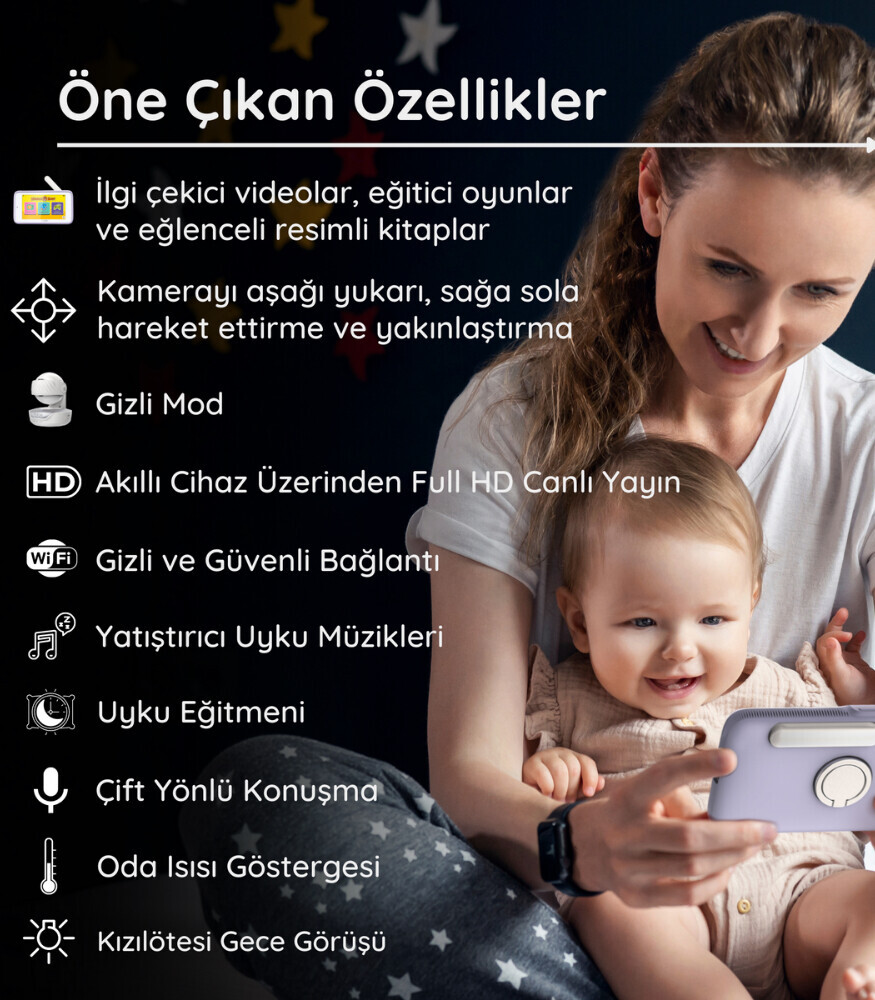 Hubble HBL13 Nursery Pal Deluxe Dijital Bebek Kamerası - 8