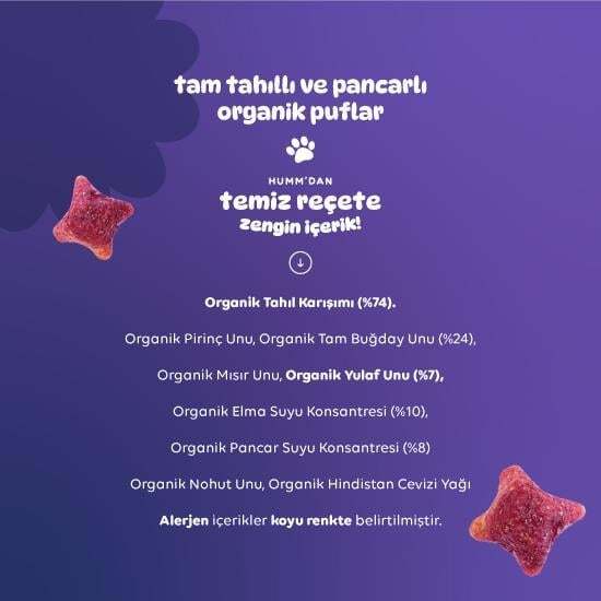 Humm Organik Pancarlı ve Tam Tahıllı Puflar 30 Gr - 4